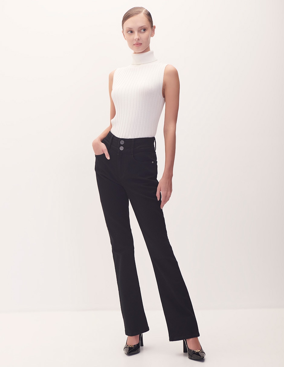 Jeans boot corte cintura alta para mujer 4