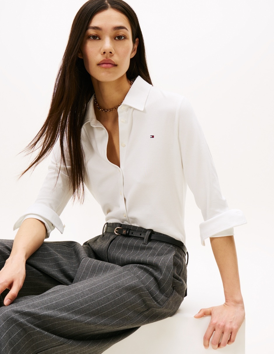 Blusa camisera manga larga para mujer 4