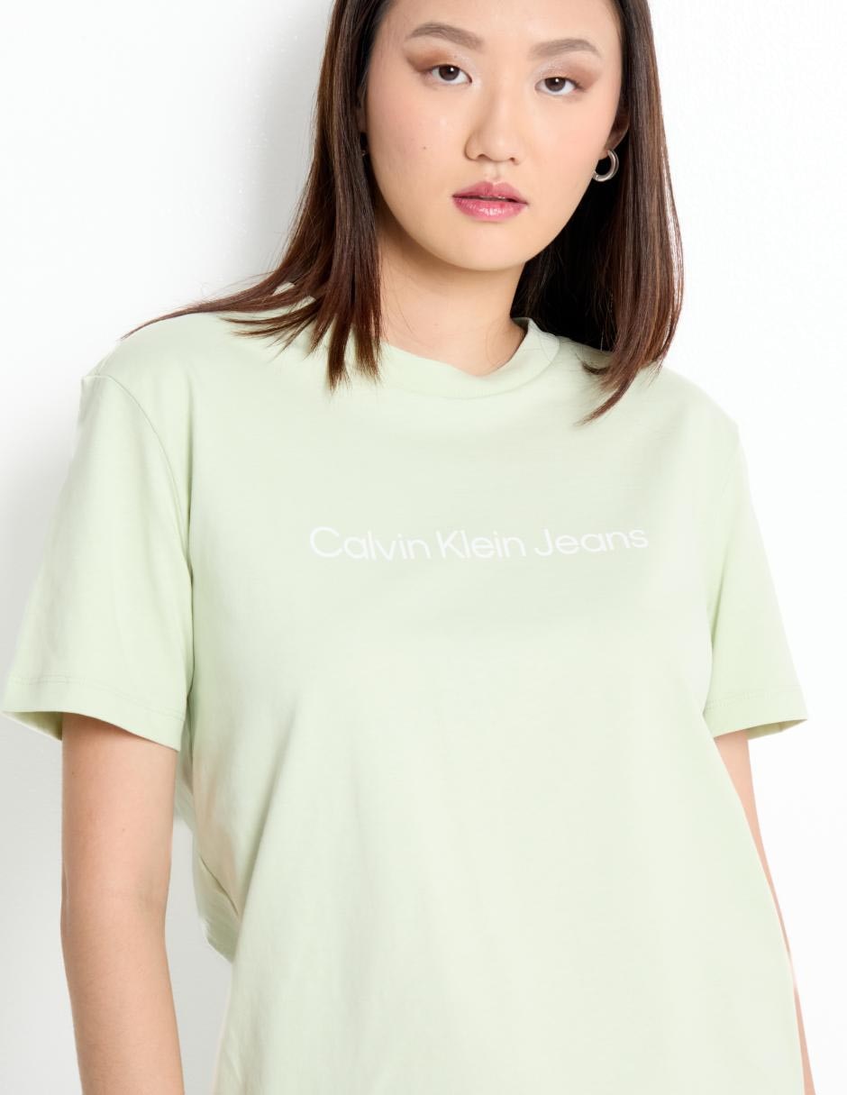 Playera manga corta cuello redondo para mujer 4