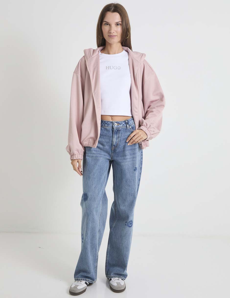 Top Hugo Blue cuello redondo