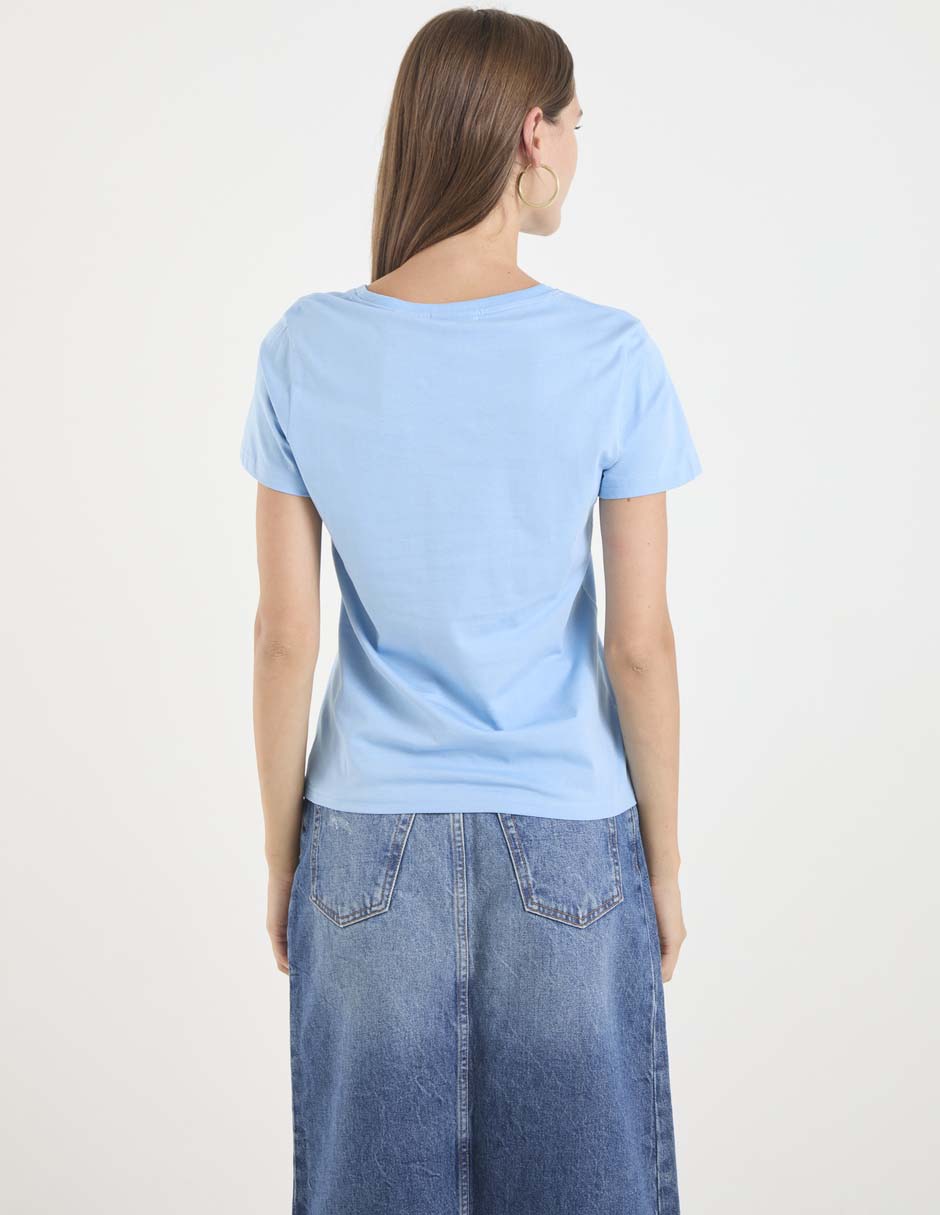 Playera manga corta cuello v mujer 4