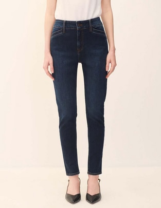 Jeans skinny corte cintura para mujer
