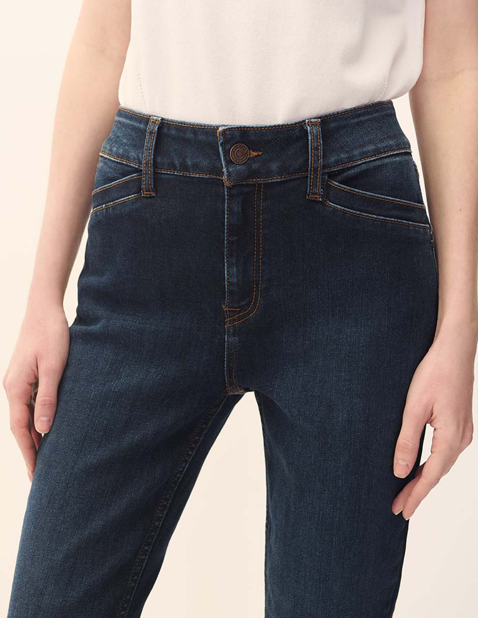 Jeans skinny corte cintura para mujer 3