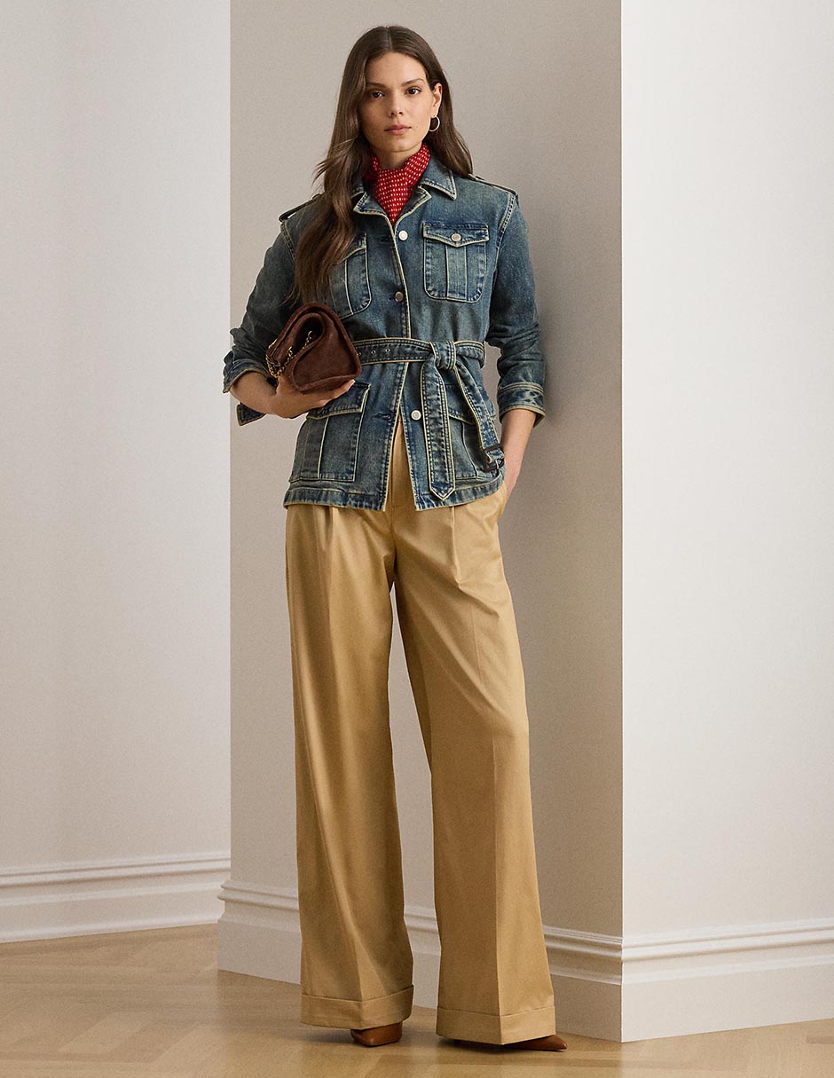Pantalón de vestir amplio para mujer 6