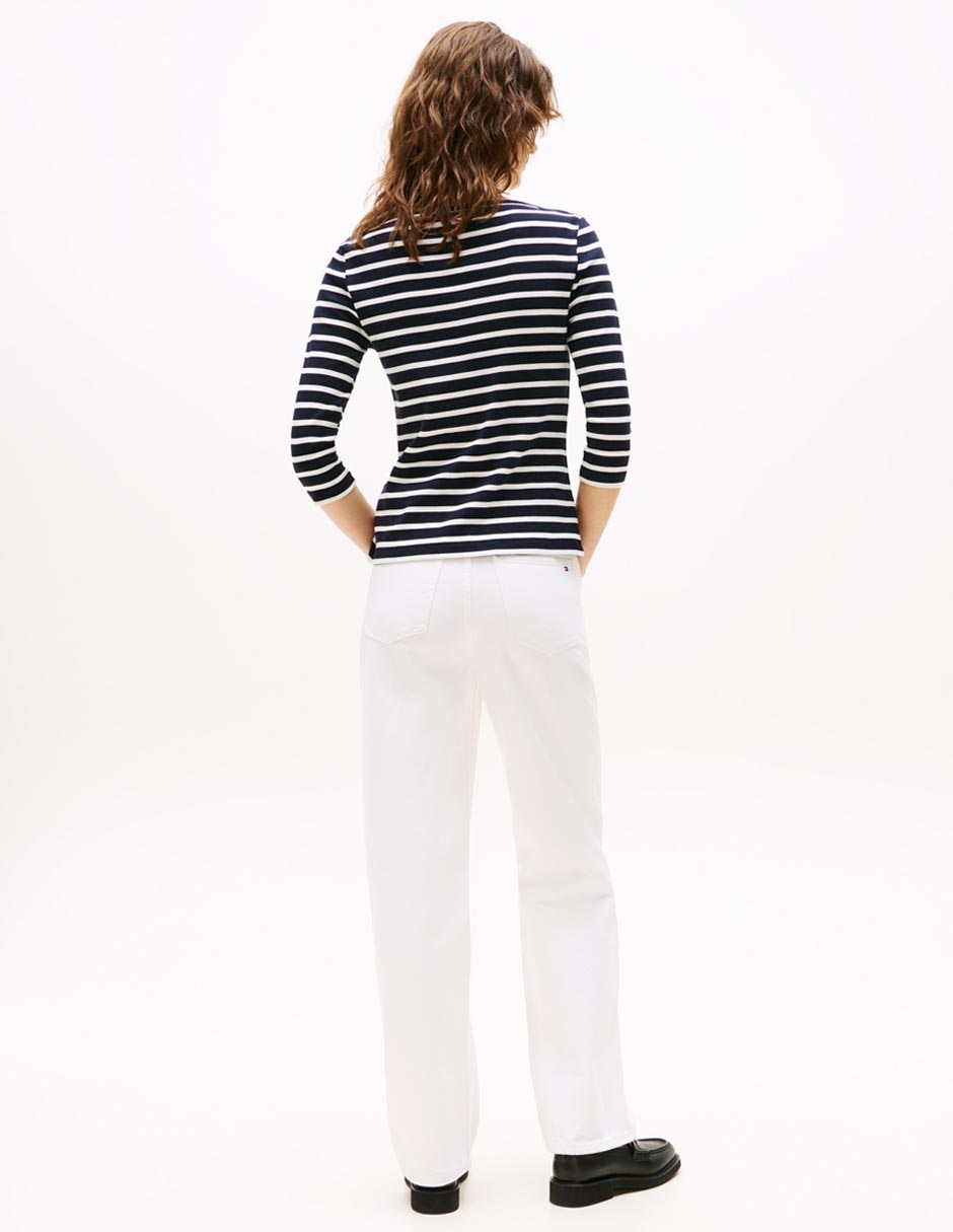 Playera manga 3/4 cuello ojal mujer 2
