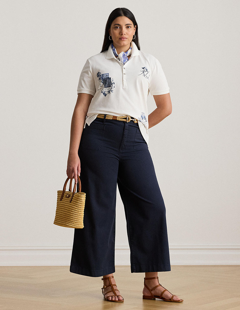 Pantalón relaxed lauren plus wide leg para mujer