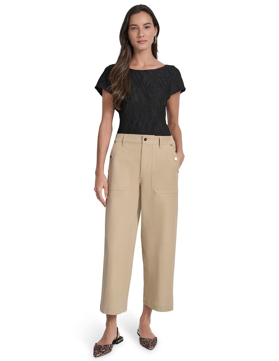 Pantalón capri Dkny amplio para mujer