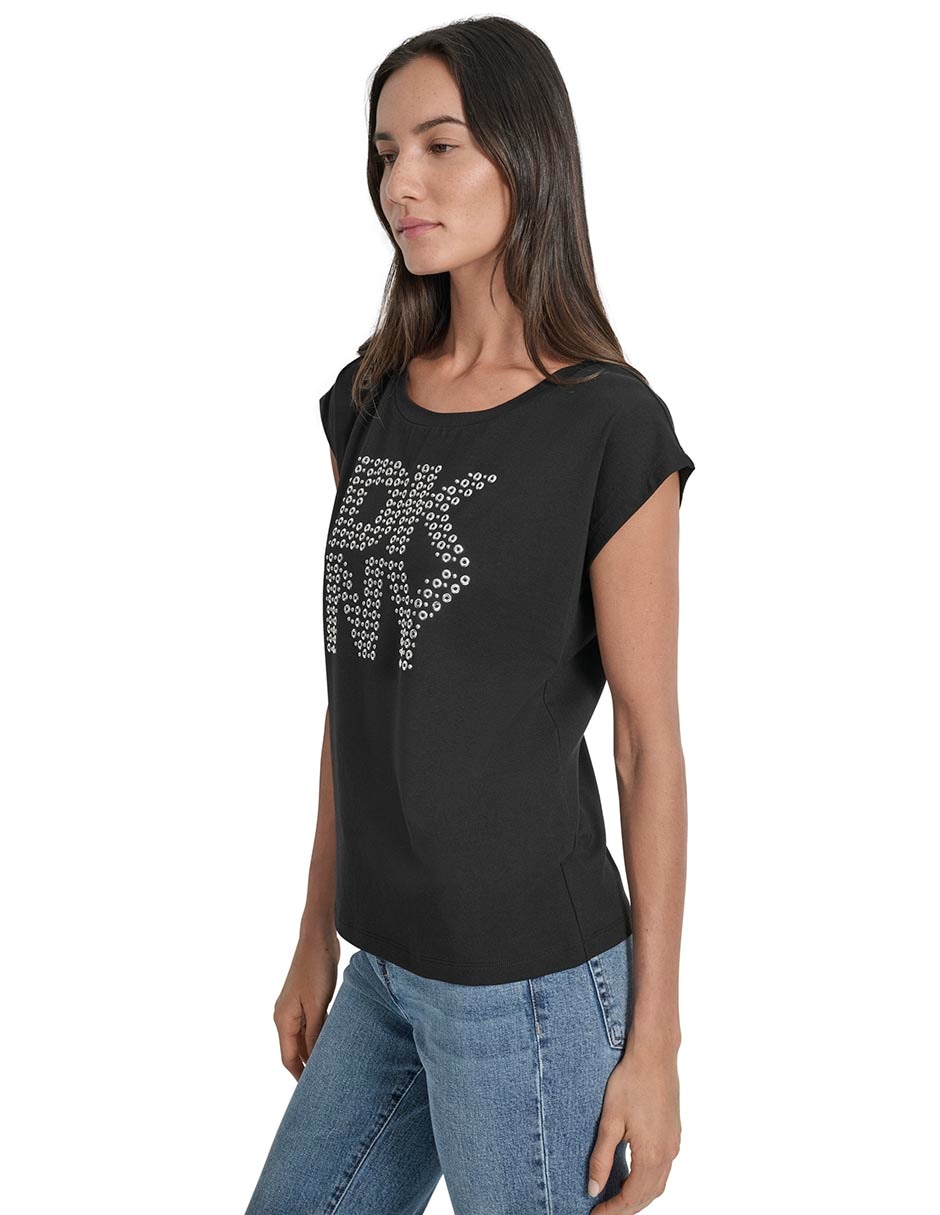 Playera manga corta cuello redondo mujer 4