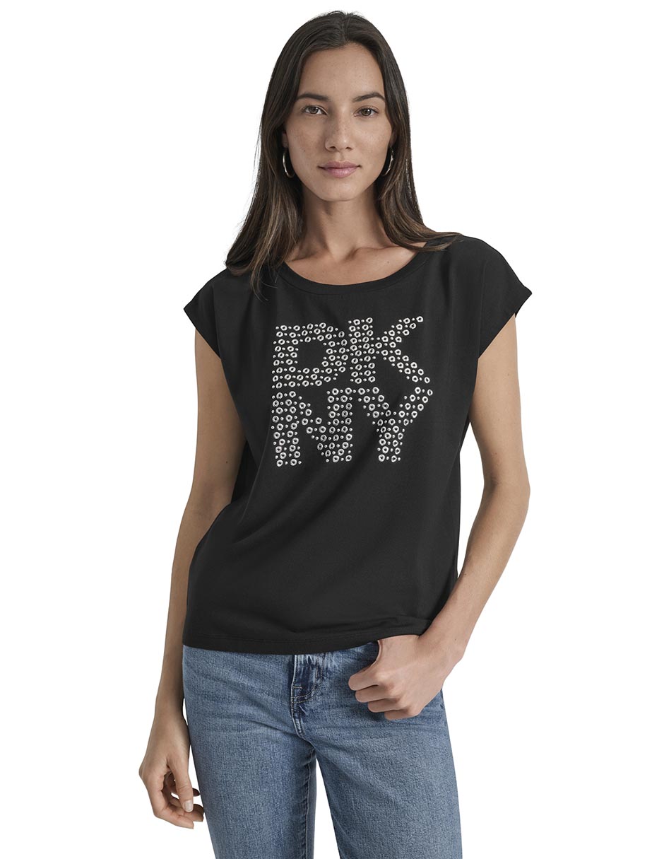 Playera manga corta cuello redondo para mujer Playera manga corta cuello redondo para mujer