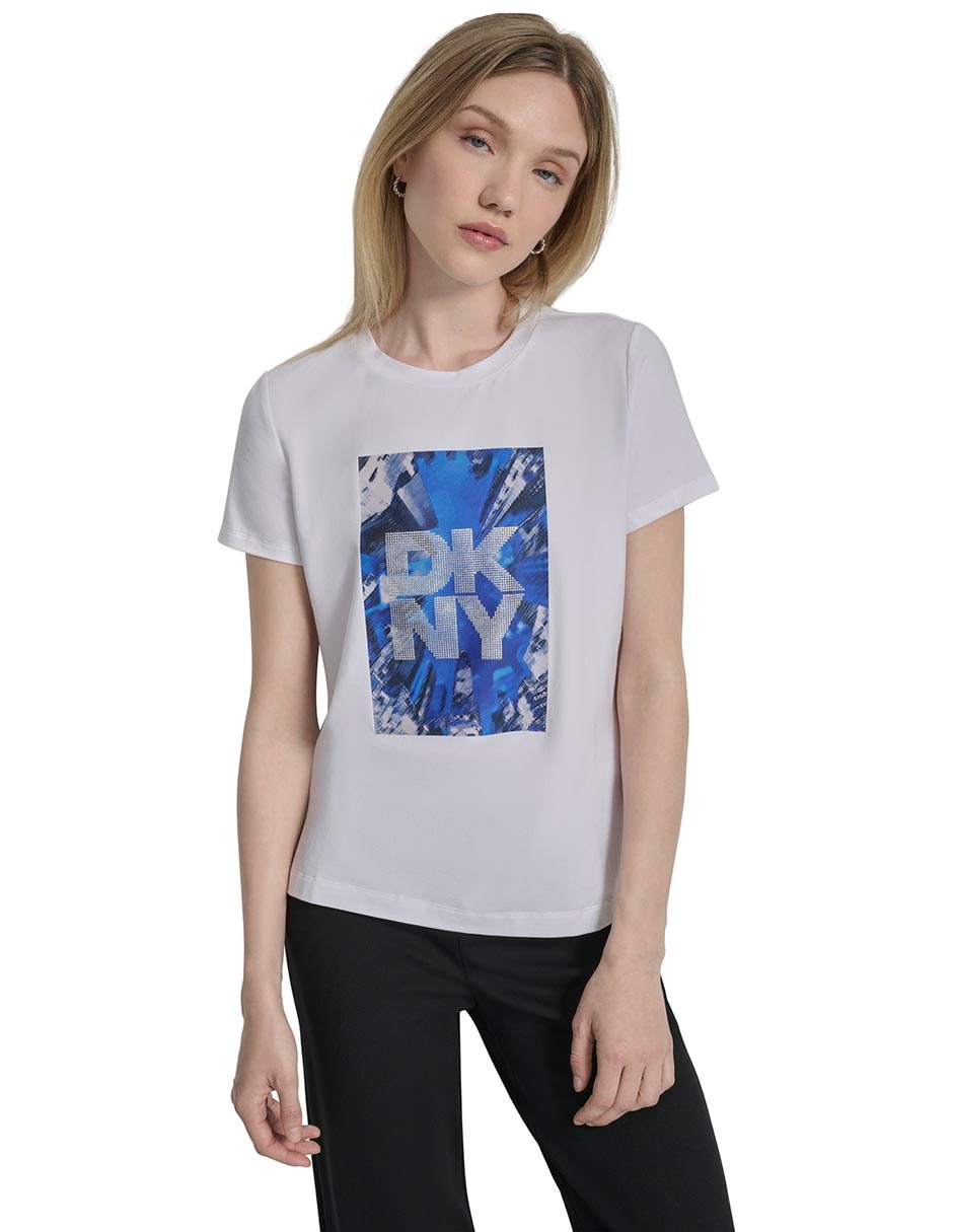 Playera manga corta cuello redondo para mujer Playera manga corta cuello redondo para mujer