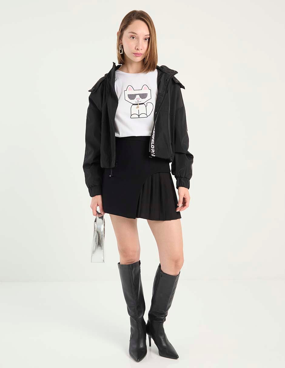 Playera manga corta Karl Lagerfeld Paris cuello redondo para mujer