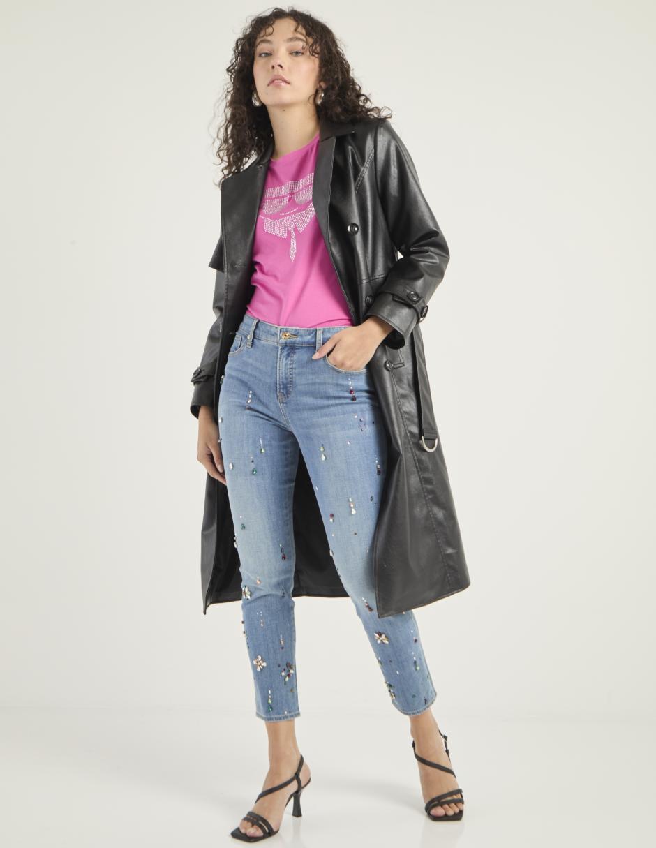 Playera manga corta Karl Lagerfeld Paris cuello redondo para mujer