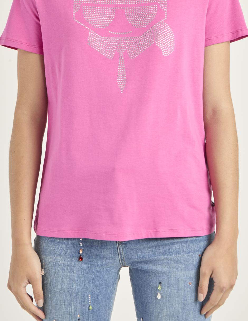 Playera manga corta Karl Lagerfeld Paris cuello redondo para mujer