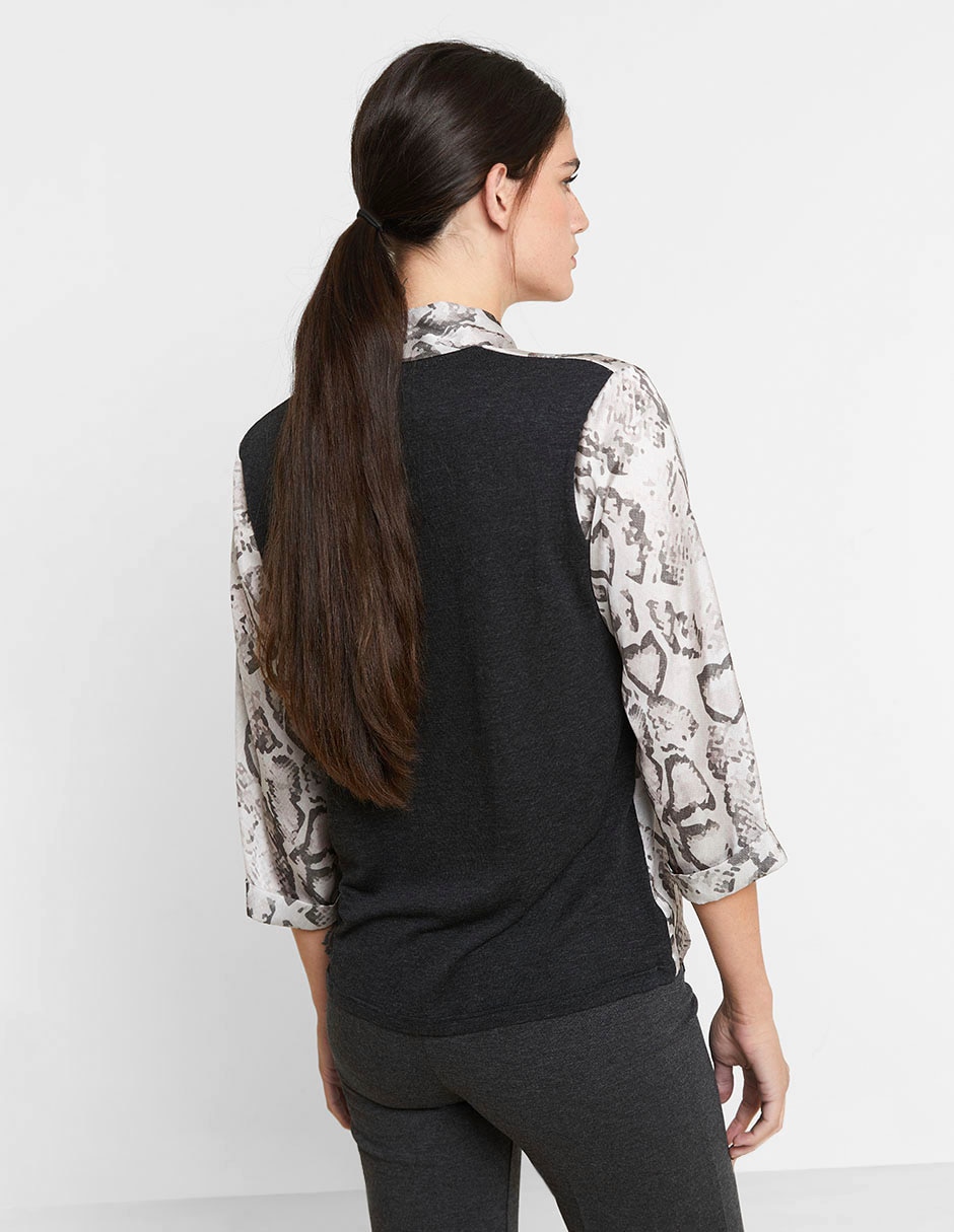 Blusa manga al codo para mujer 6