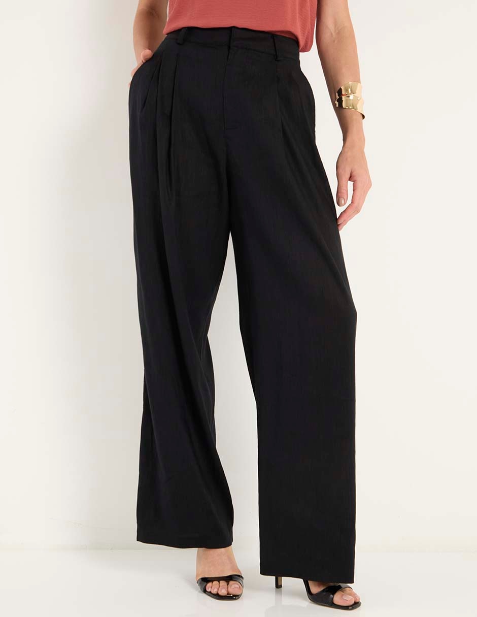 Pantalón de vestir wide leg para mujer 1
