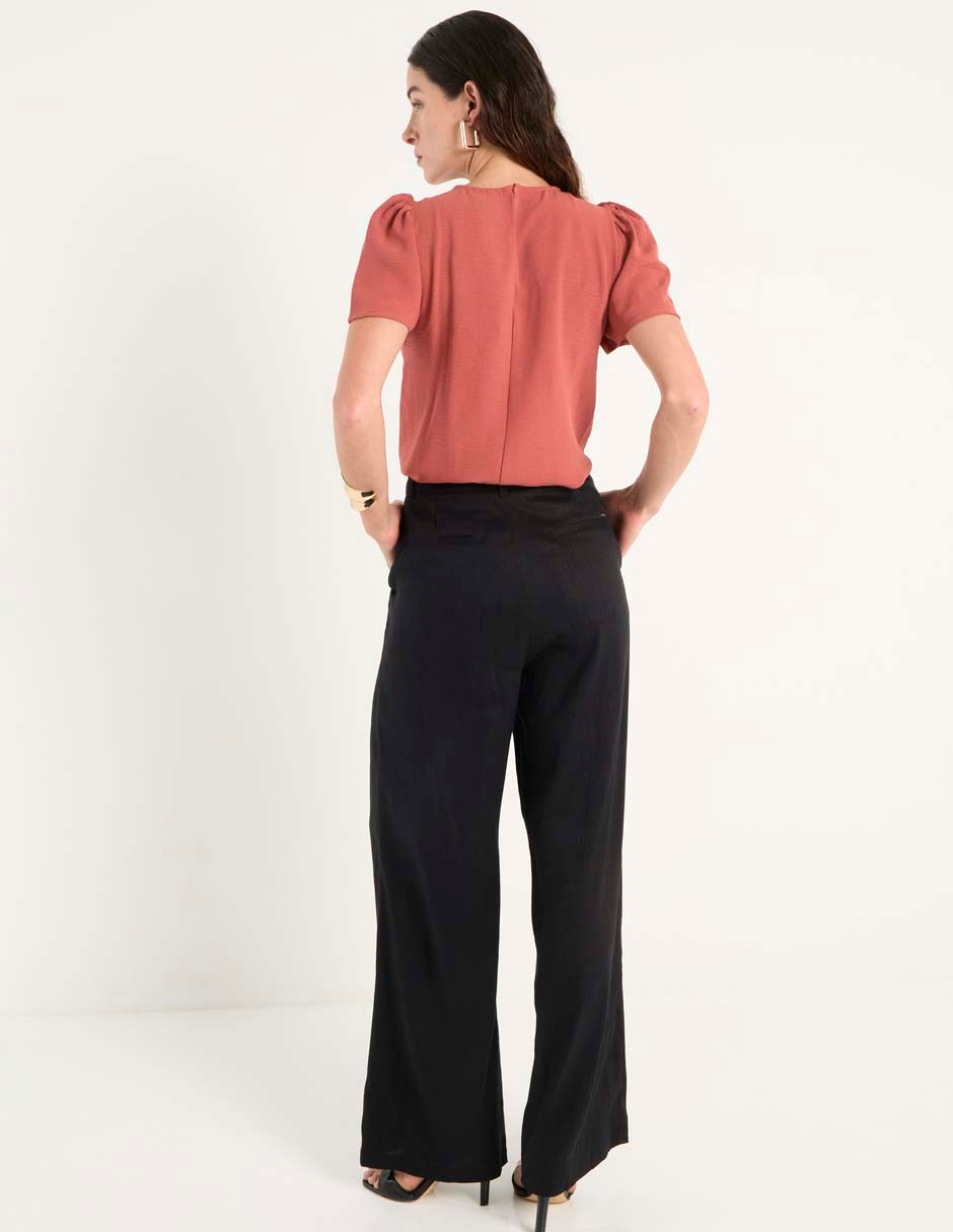 Pantalón de vestir wide leg para mujer 5