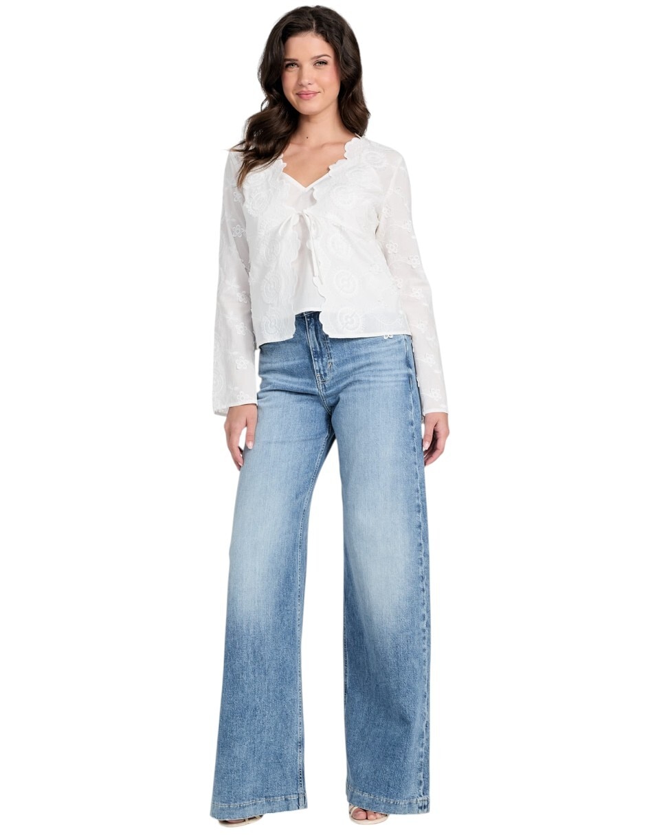 Blusa Guess manga larga para mujer