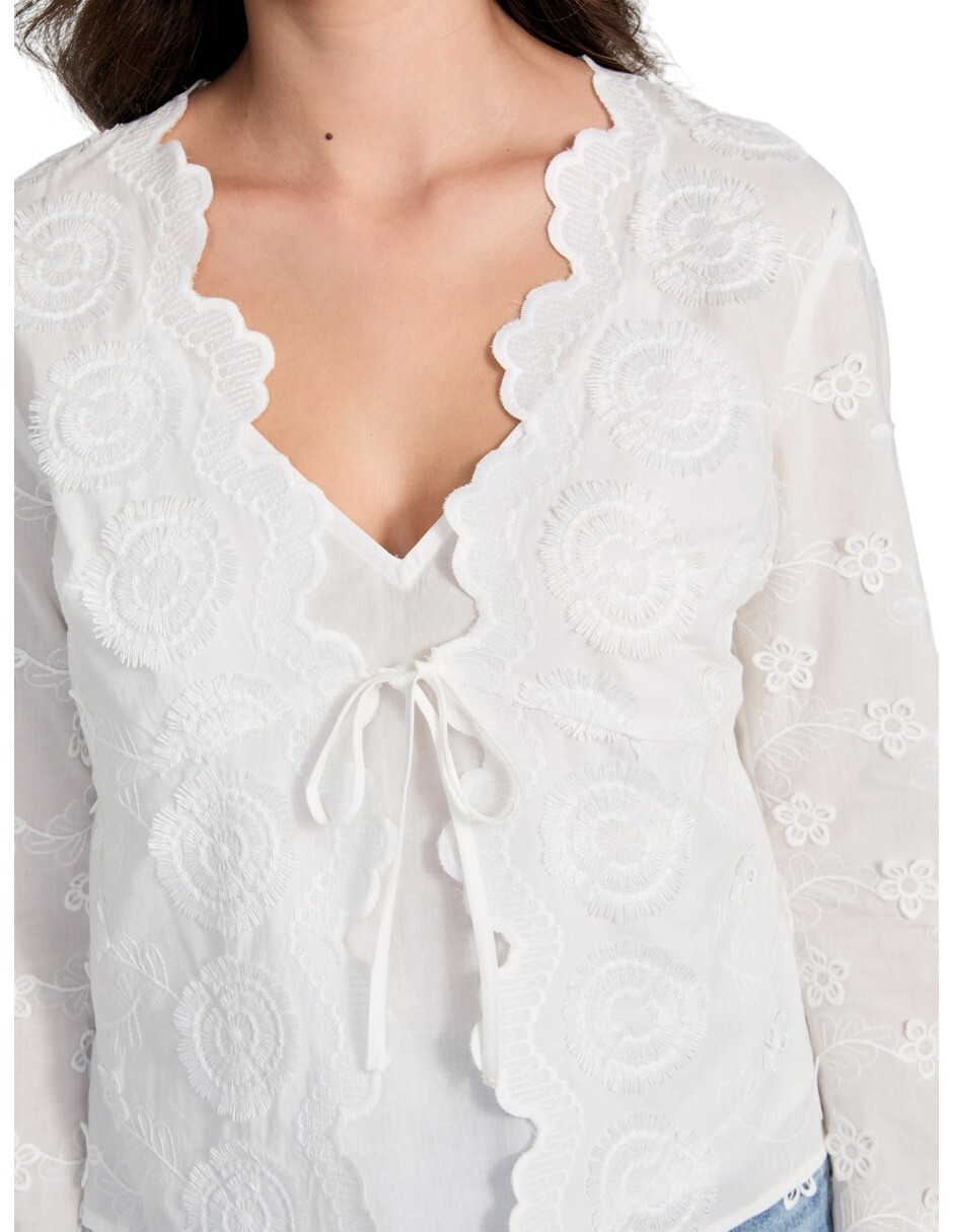 Blusa Guess manga larga para mujer