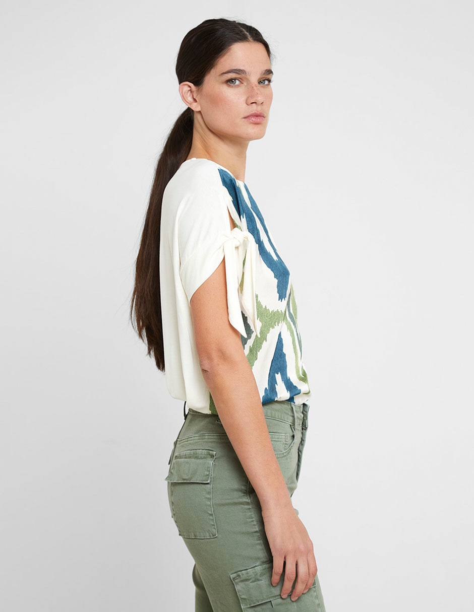 Blusa manga corta para mujer 8