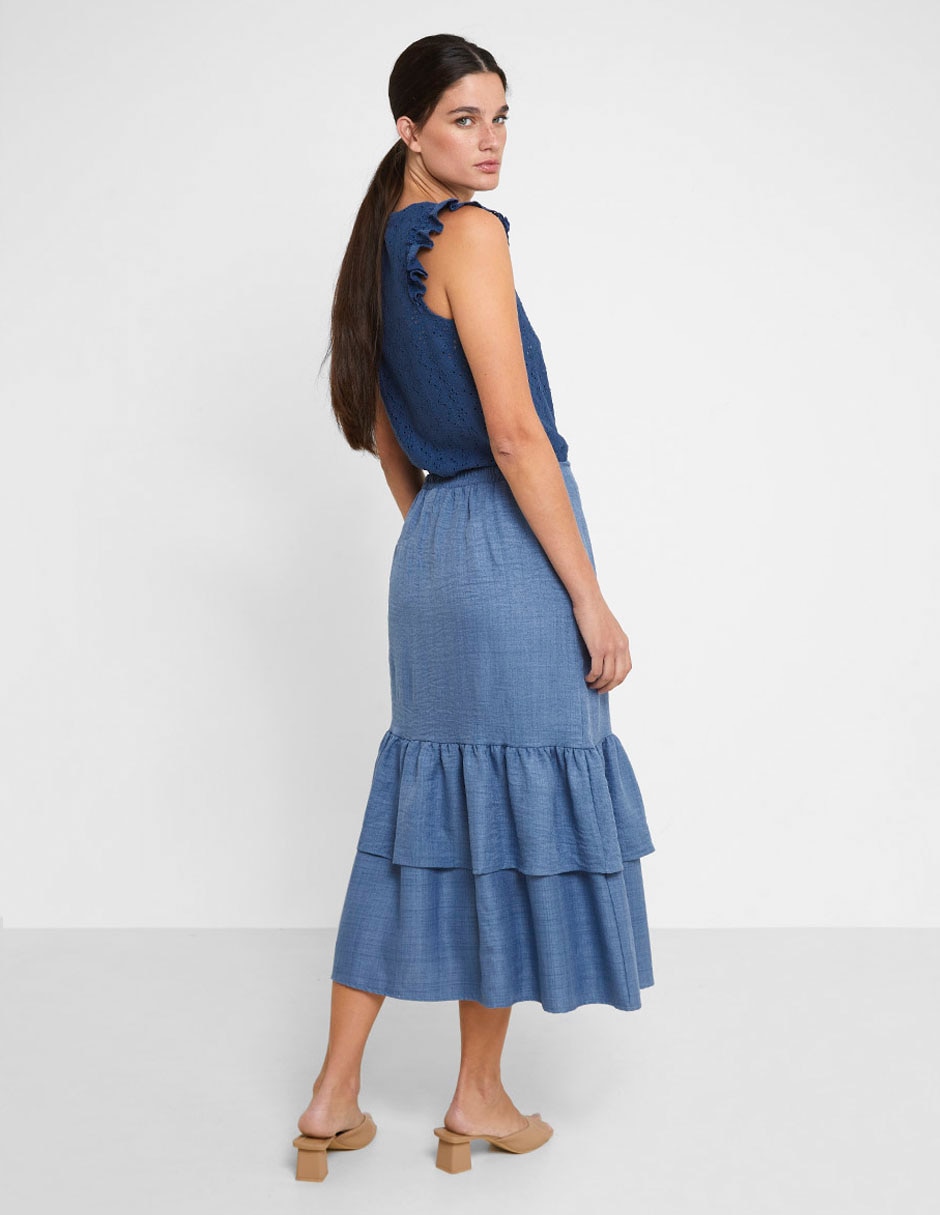 Falda crop a la cintura 5