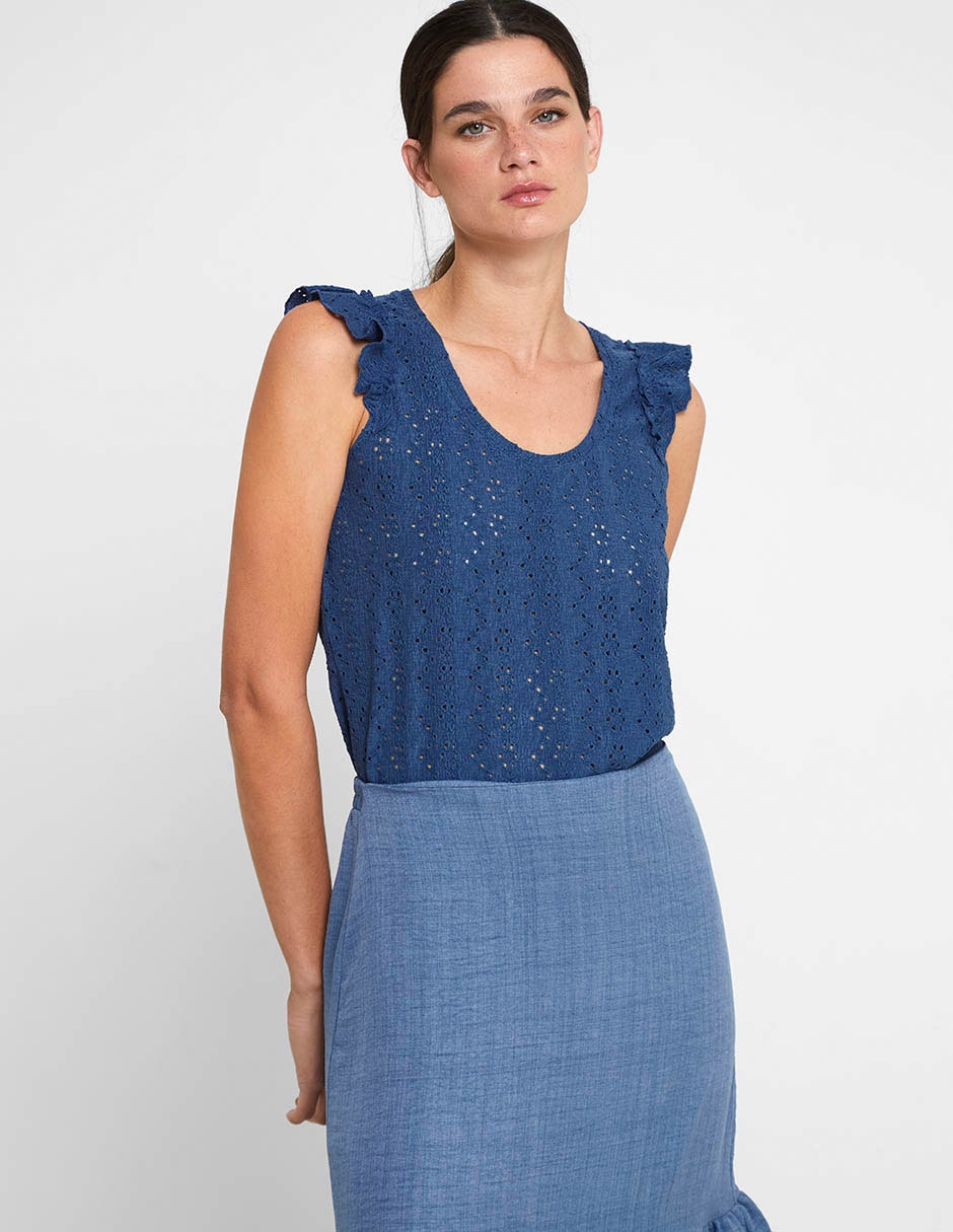 Falda crop a la cintura