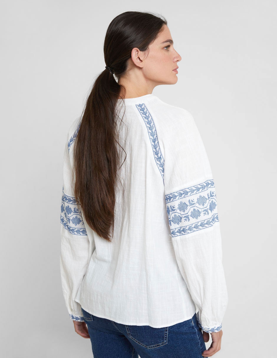 Blusa manga larga para mujer 7