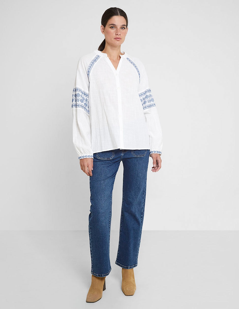 Blusa manga larga para mujer 8