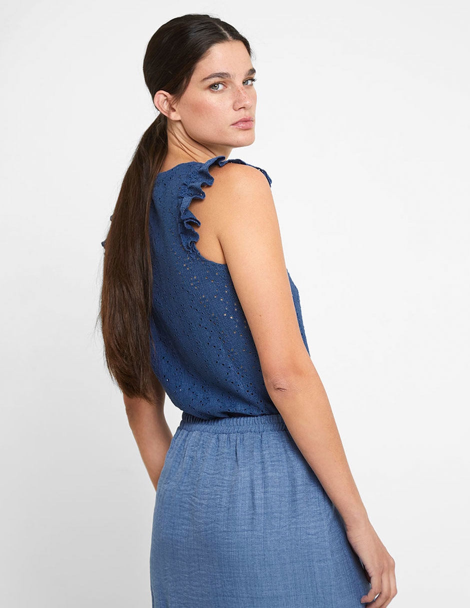 Playera cuello redondo para mujer 7
