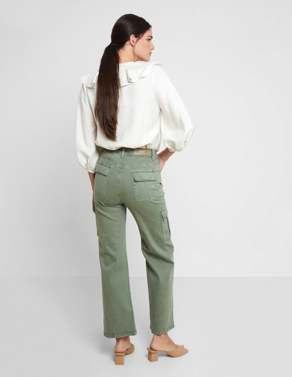 Pantalón cargo slim para mujer 5