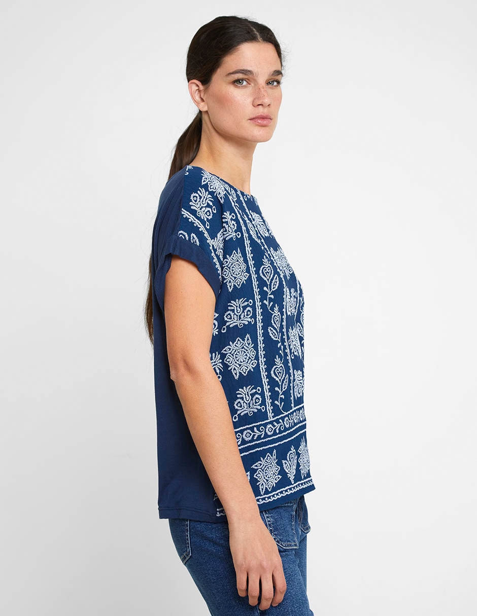 Blusa Trucco manga corta para mujer