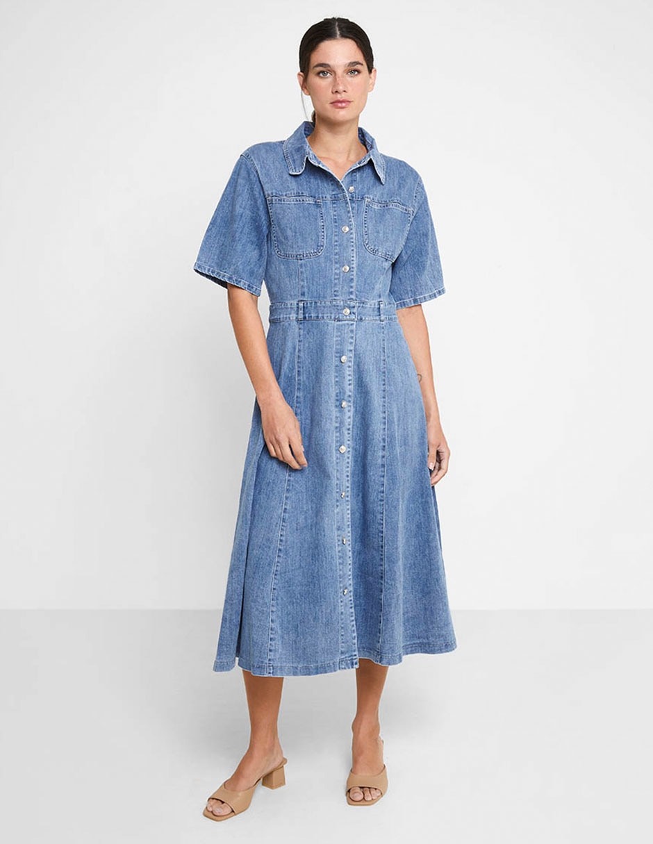 Vestido midi casual para mujer
