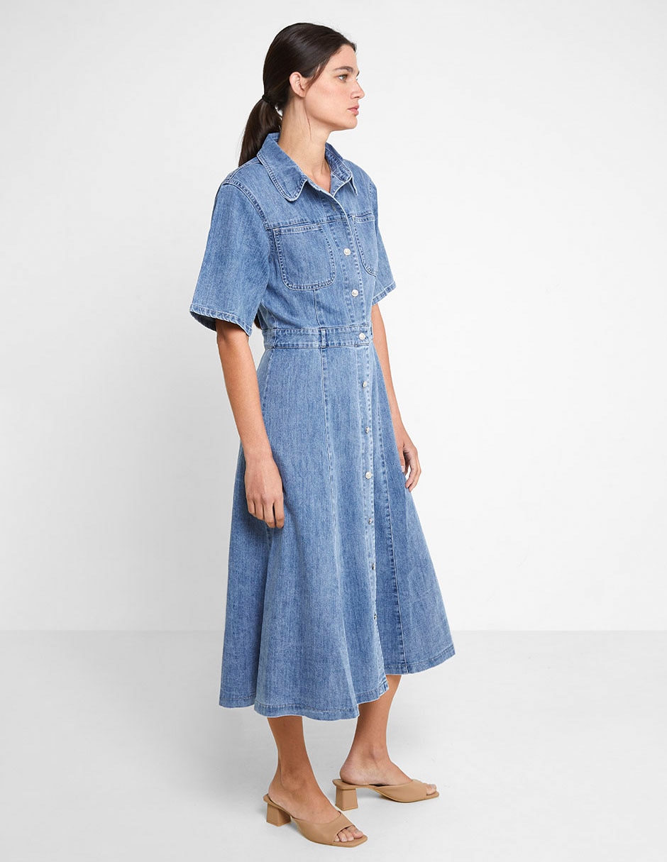 Vestido midi casual para mujer