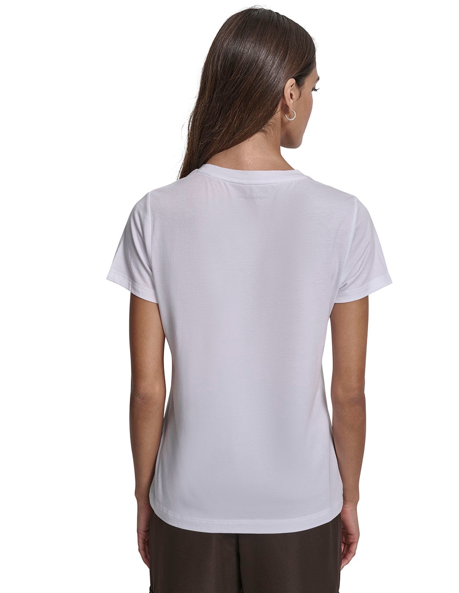 Playera manga corta cuello redondo para mujer 2