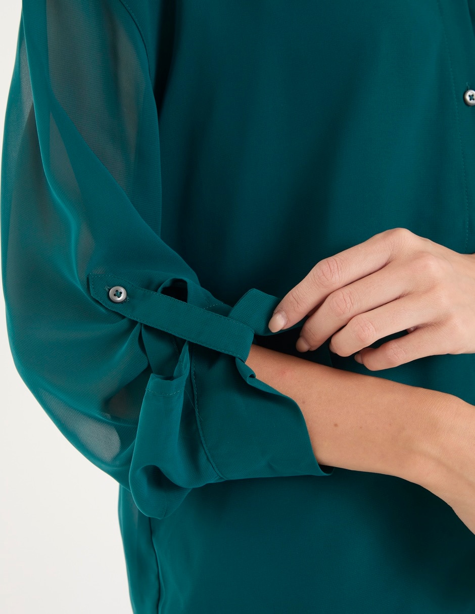Blusa camisera manga larga para mujer 10