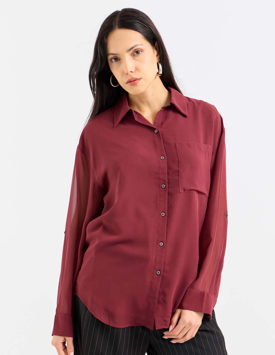 Blusa Calvin Klein manga larga para mujer