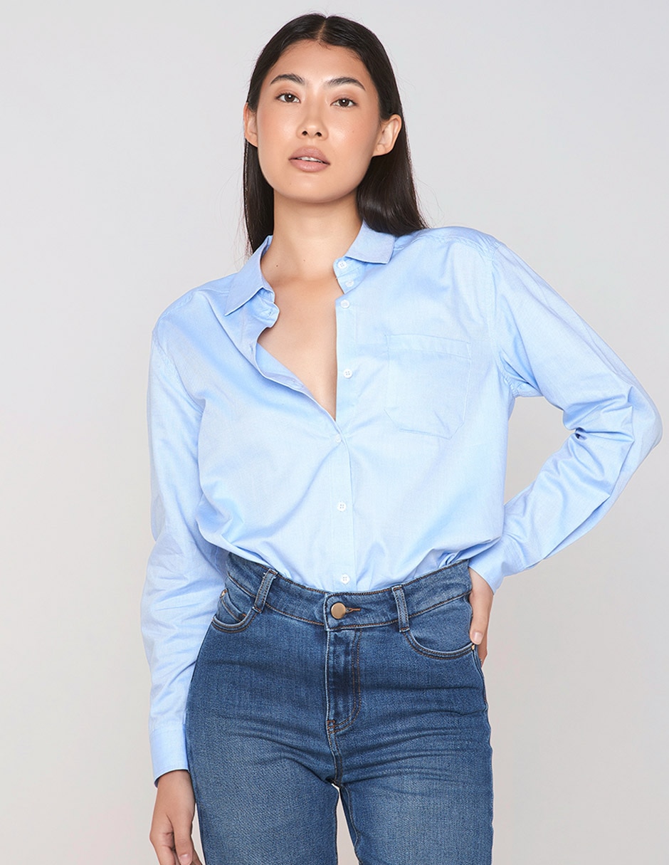 Blusa manga larga para mujer