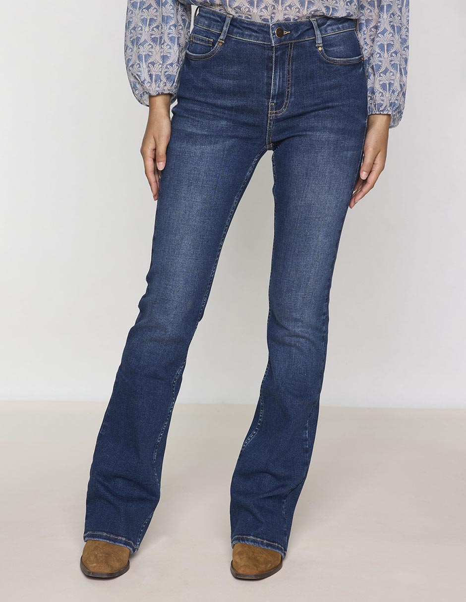 Jeans boot corte cintura para mujer Jeans boot corte cintura para mujer