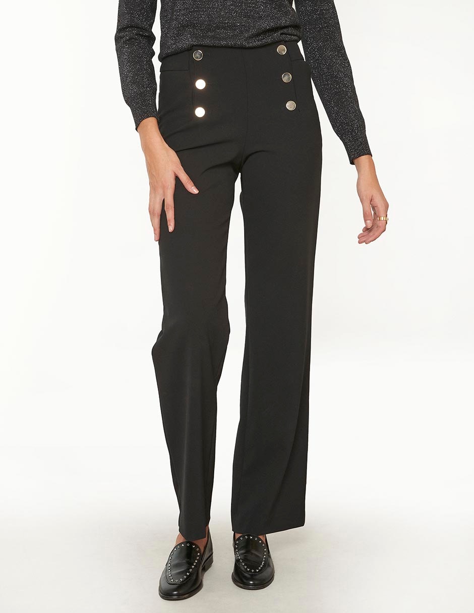 Pantalón de vestir straight para mujer Pantalón de vestir straight para mujer