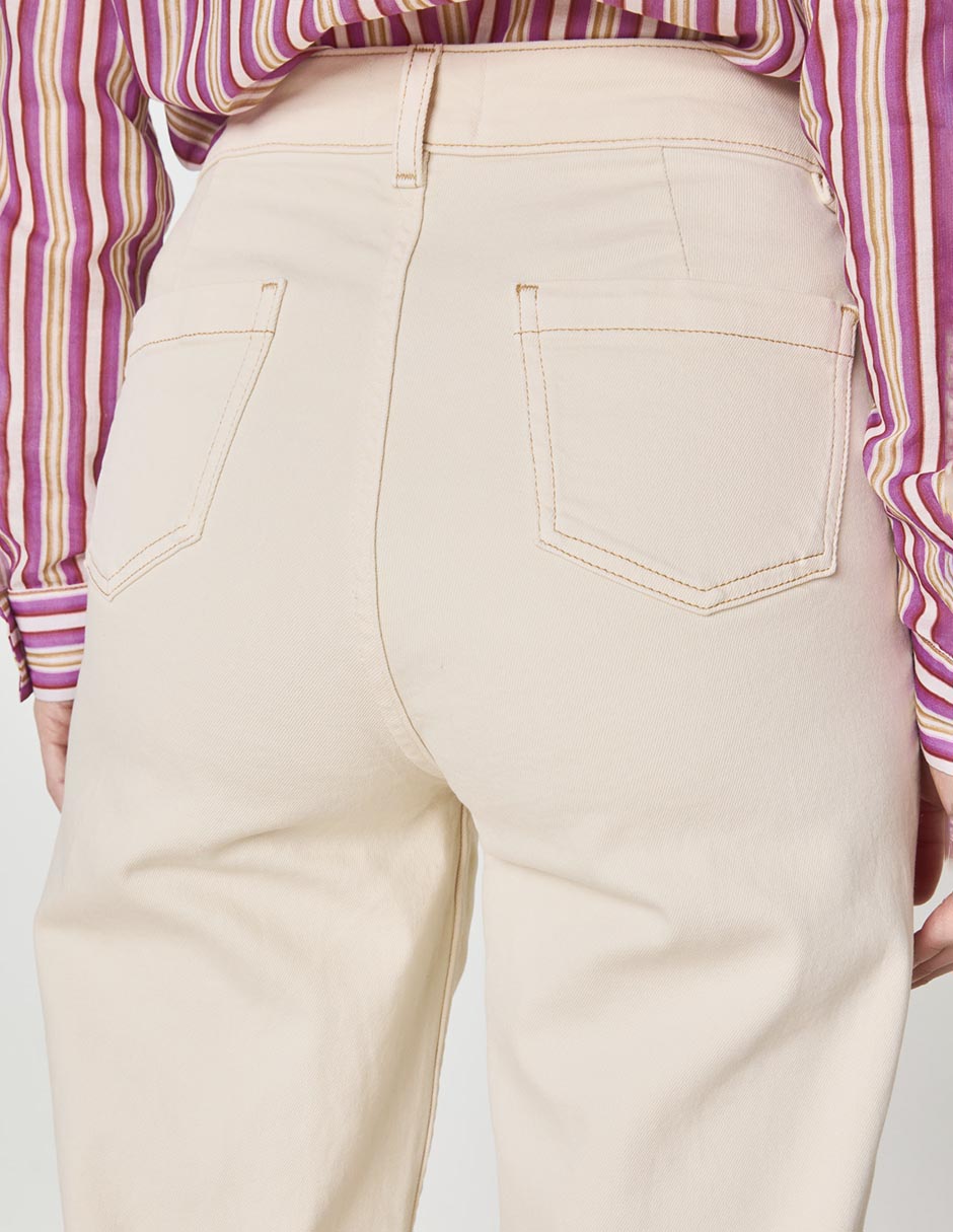 Jeans wide leg corte cintura para mujer 3