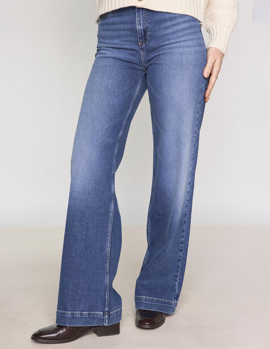 Jeans flare Manison 123 corte cintura para mujer