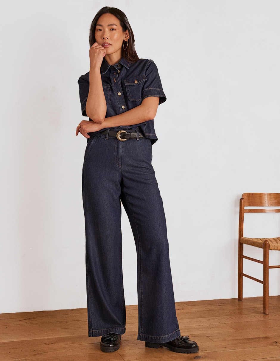 Jeans wide leg para mujer 2