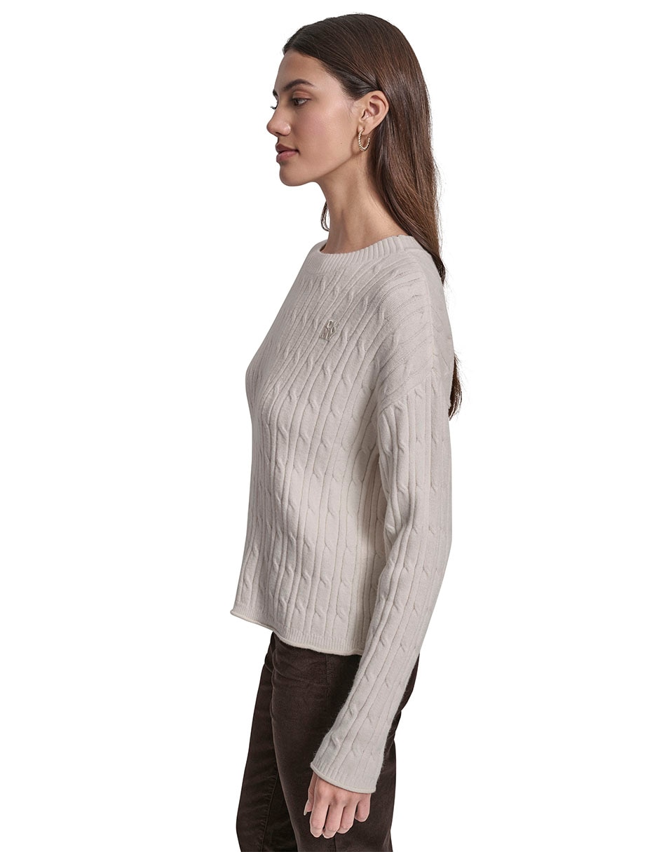 Suéter cuello redondo para mujer 7