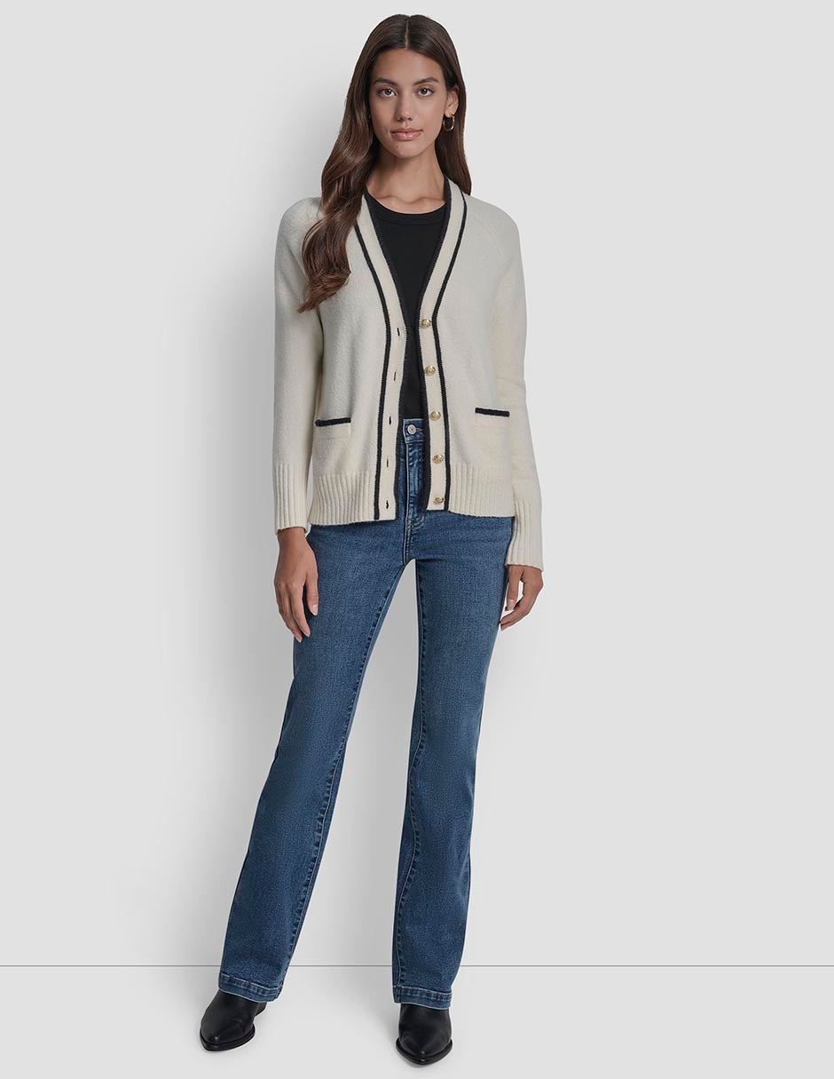 Suéter Dkny Jeans cuello v para mujer