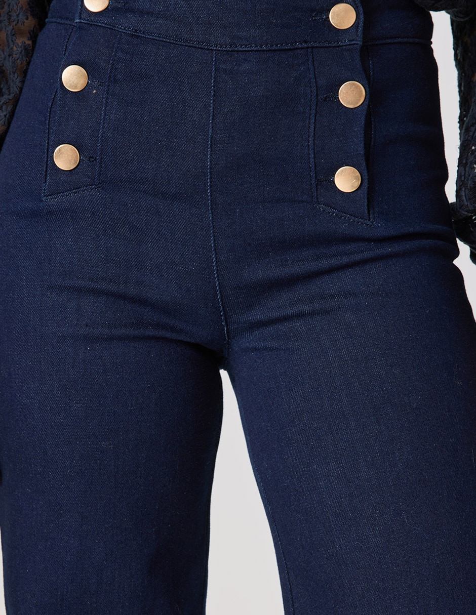 Jeans relaxed straight Maison 123 corte cintura para mujer