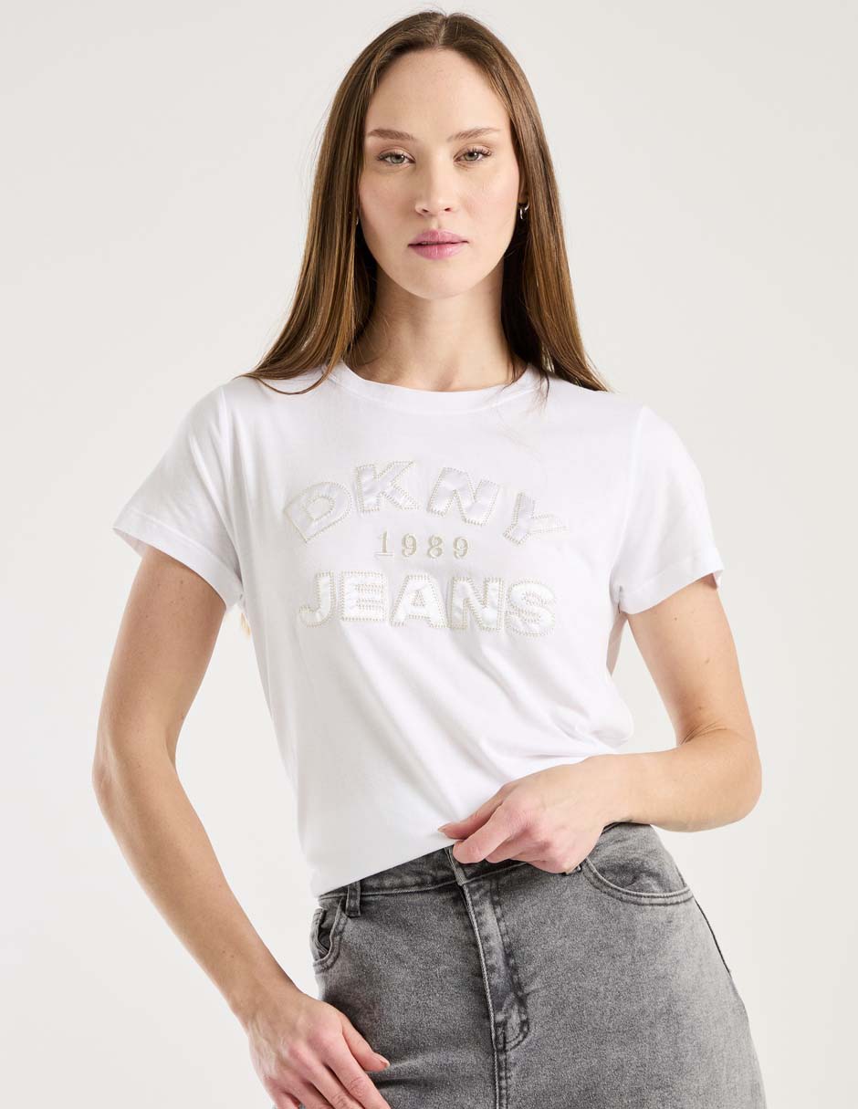 Playera manga corta cuello redondo para mujer 1
