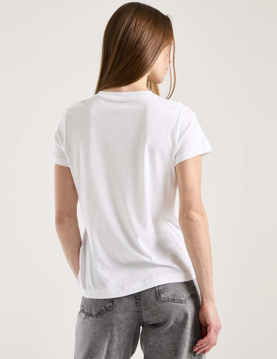 Playera manga corta cuello redondo para mujer 6