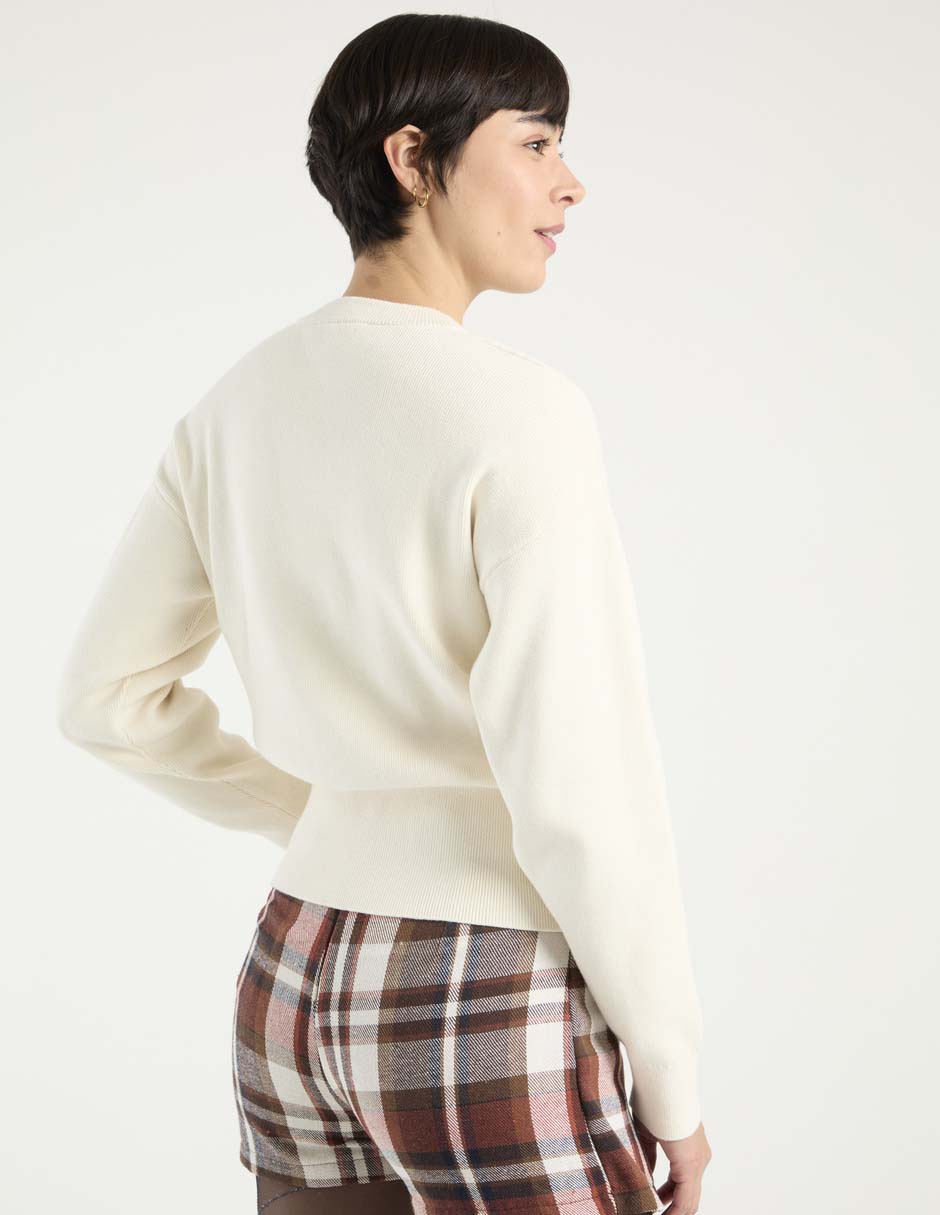 Suéter cuello redondo para mujer 5