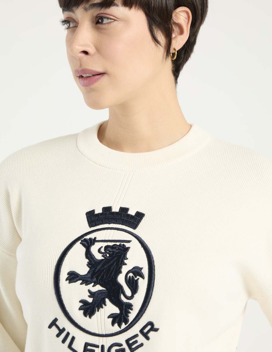 Suéter cuello redondo para mujer 7