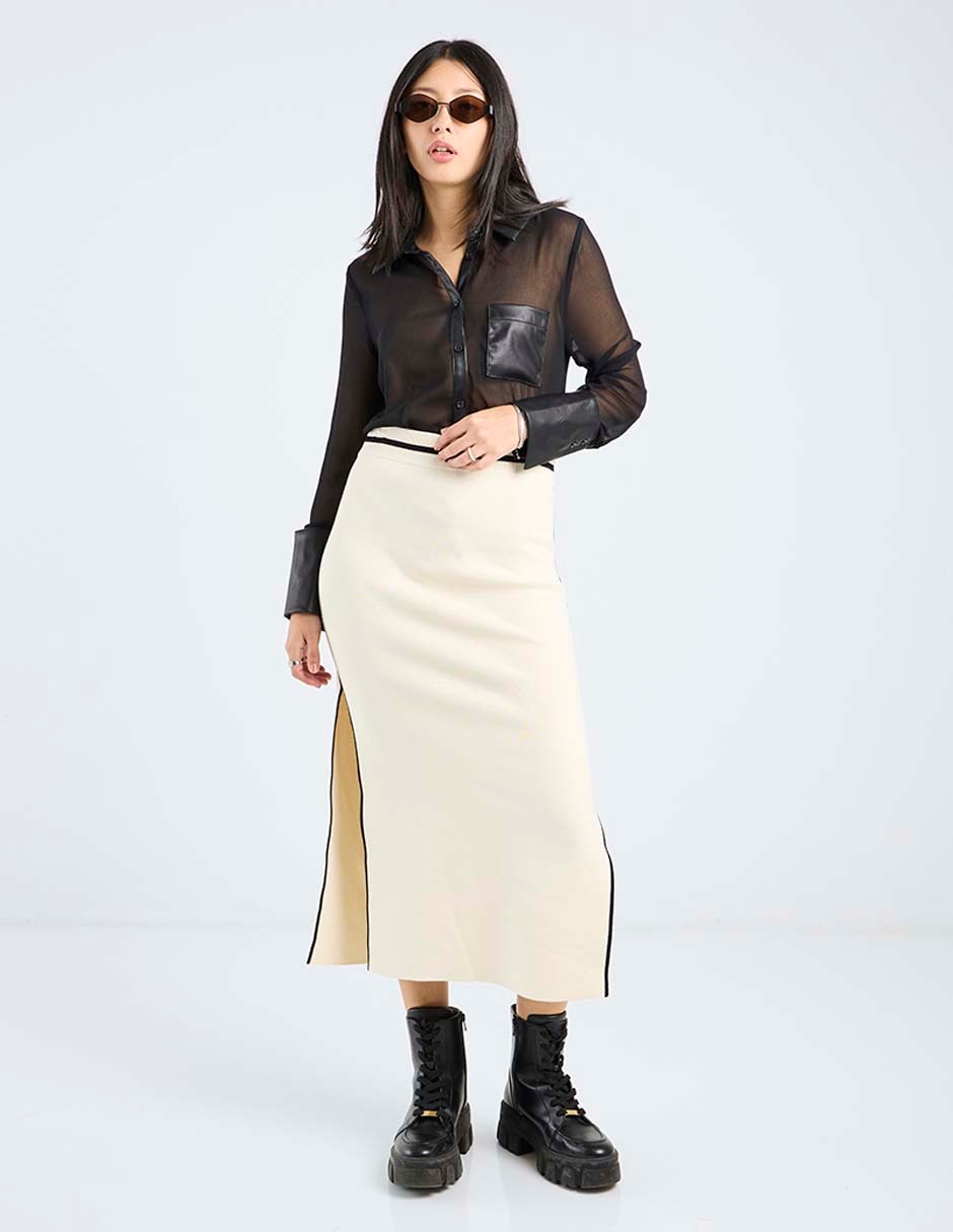 Falda crop a la cintura 8