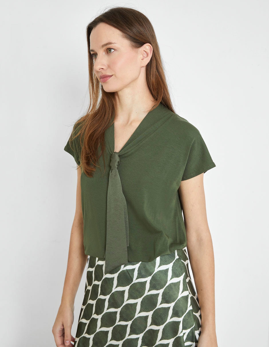 Blusa manga corta para mujer 7